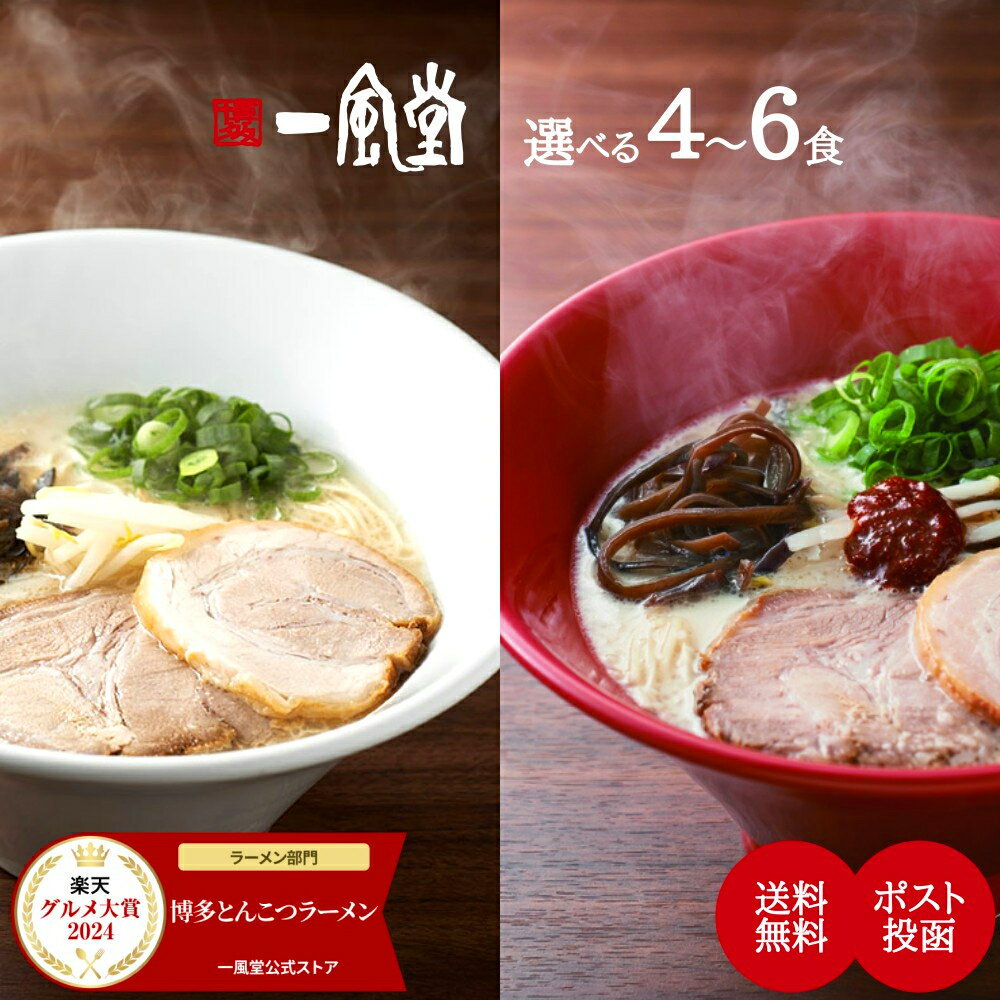 グルメ大賞受賞 ランキング1位 一風堂 絹ごし とんこつ ラーメン ポッキリ お試し 食べ比べ スープ らーめん セット 細麺 白丸 赤丸 4人前 替玉 ラー麦 乾麺 中華 味噌 なま麺 焼ラーメン プラントベース 植物性 生麺 博多 濃厚 豚骨 マラソン 買い回り 訳あり [M便 1/2]